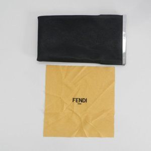 Fendi Black Soft Leather Glasses Case Pouch + Gold Microfiber Cloth